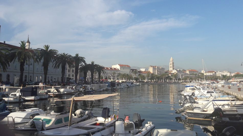 Harbour and the Riva in Split, Croatia