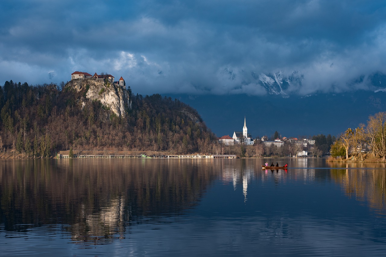 Lake Bled with island and castle