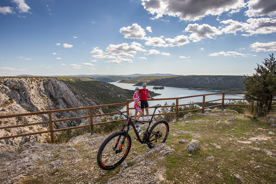 Biking in Krka National Park in Croatia