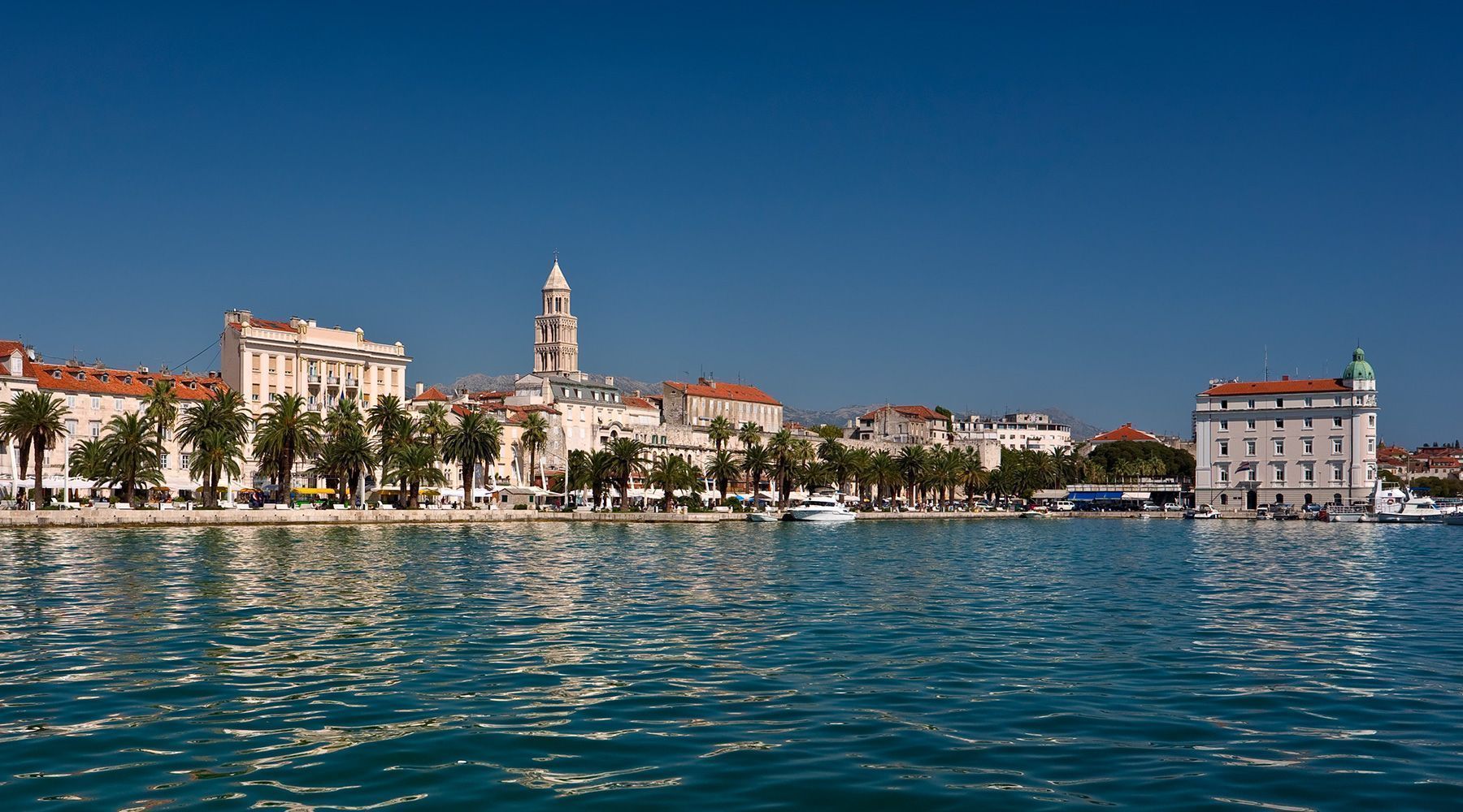Harbour and Old town view of Split, Croaita